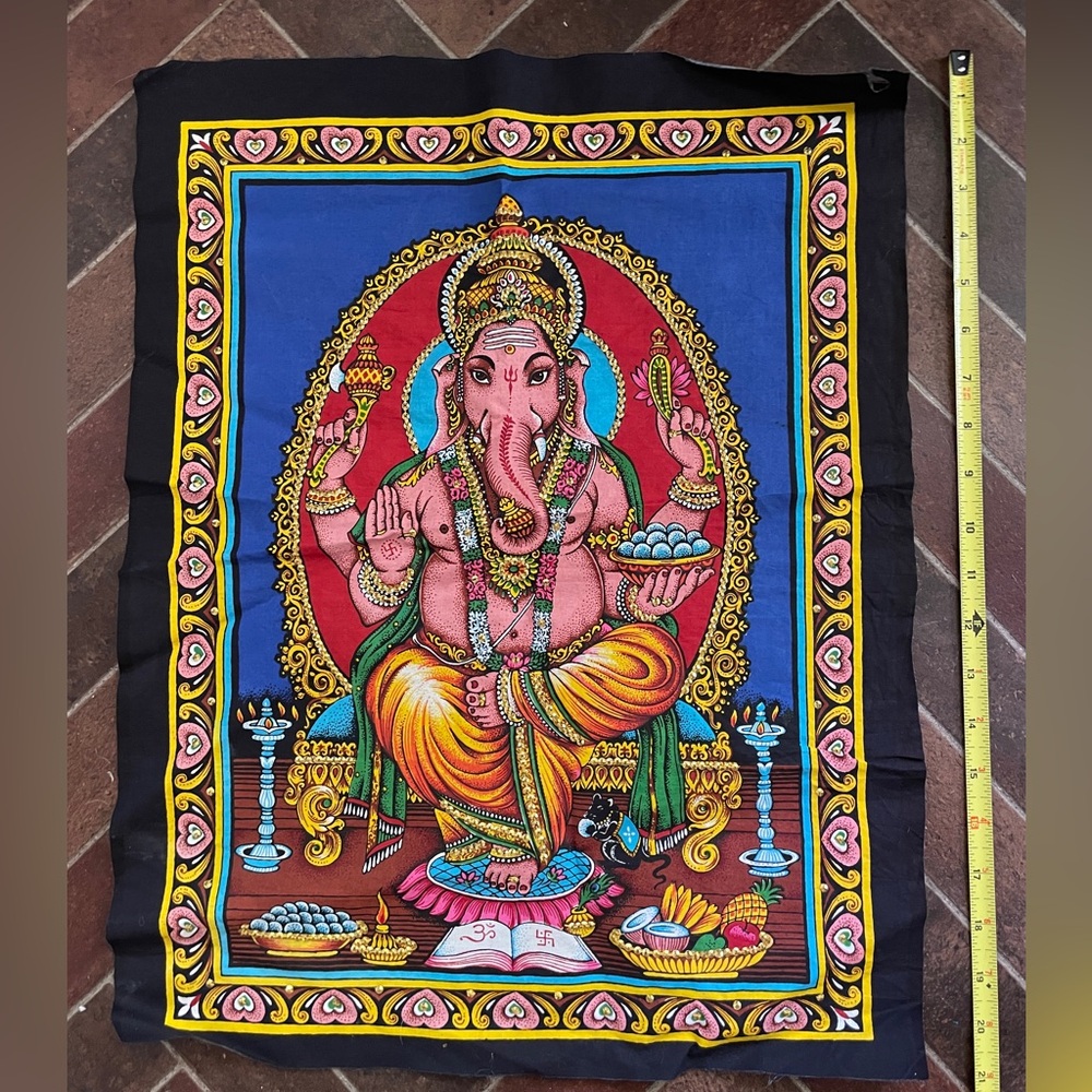 Ganesh Fabric Art Print